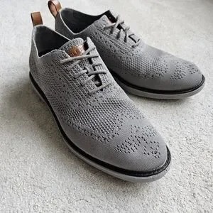 Cole Haan GrandEvOlution oxford Shoes Men\'s size 8.5M Gray Lightweight Cole Haan Suede Beige Dress Shoes for Men for sale | eBay main image 4